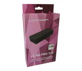 LC Power LC- NB-PRO-120 / Napájací adaptér pre notebook / 120 W / 18,5-20 V / 110-240 V