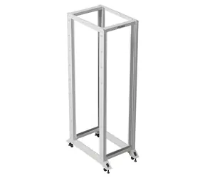 Lanberg Open Rack 42U sivá / Stojanový rozvádzač / 19" / Šírka 600 mm / Hĺbka 1000 mm / nosnosť 600 kg