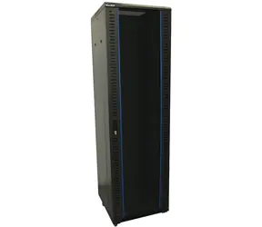 Xtendlan 19" / Stojanový rozvádzač / 42U / 600x800 mm / nosnosť 800 kg / sklenené dvere / čierny