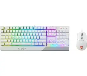 MSI Vigor GK30 COMBO biela / Herný drôtový set / RGB podsvietenie / USB / US layout