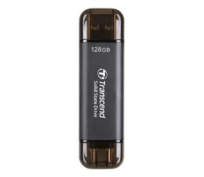 Transcend ESD310C 128GB čierna / Externý SSD disk / USB-A/C 3.2 Gen 2 / R: 1050 MB/s / W: 700 MB/s