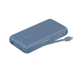 Belkin BOOST CHARGE 20000mAh + kábel modrá / PowerBanka / integrovaný USB-C kábel / 30W PD