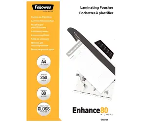 Fellowes Capture / Laminovacie fólie / A4 / 80 mic / lesklá / 250 ks