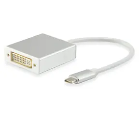 Equip USB-C (M) - DVI-I 24+5 (F) biela / Redukcia / 4096 × 2160 px / 60 Hz / 0,15 m