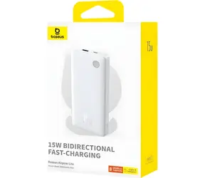 Baseus Airpow Lite biela / Powerbanka / 10000 mAh / 15W