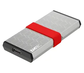 EMTEC X205 Mini SSD strieborná / Prenosný SSD / 1TB / USB-C 3.2 Gen 2x2 / čítanie: 1100 MB/s