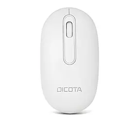 Dicota Desktop biela / Bezdrôtová myš / Bluetooth + 2,4 GHz RF / dobíjacie batérie / 1600 DPI / USB-C nabíjanie