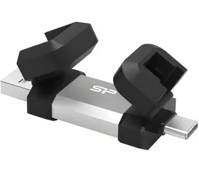 Silicon Power Mobile C51 128GB strieborná / Flash disk / USB-A / USB-C 3.2