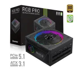 Gamemax RGB PRO 850G / Zdroj / ATX / 850W / 80 PLUS Gold / Full Modular / RGB