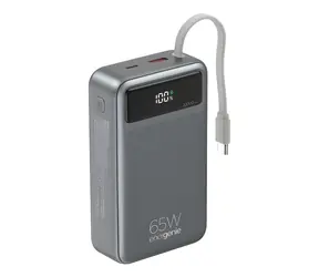 Gembird PB20-PD65-LCD-01 čierna / Power banka / 20000 mAh / 65W PD / LCD / 1x USB-C / 1x USB-A