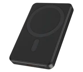 Gembird PB05-WPC15M-01 čierna / Powerbanka / 5 000 mAh / 15 W bezdrôtové nabíjanie / USB-C / Power Delivery 20 W