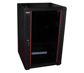 Opticord OCRACK OCC-18U-66SBK / Rozvádzač stojanový / 19" / 18U / 600×600 mm / sklenené dvere