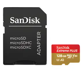 SanDisk Extreme PLUS 128 GB microSDXC / Pamäťová karta / UHS-I U3 V30 A2 C10 / SD adaptér v balení