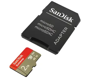 SanDisk Extreme microSDXC 2TB + adaptér / Pamäťová karta / UHS-I U3 / V30 / A2 / čítanie: 240 MB/s / zápis: 140 MB/s