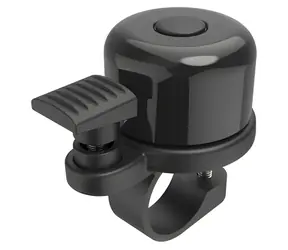 HAMA AirBell čierna / zvonček na bicykel so skrytým držiakom pre AirTag / 85 dB / priemer 2,2 cm