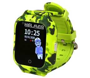 HELMER LK 710 zelená / Detské hodinky s GPS lokátorom / dotykový / nano SIM / 4G / IP67 / videohovor / Android a iOS