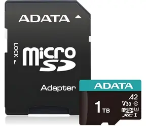 ADATA Micro SDXC karta Premier Pro 1 TB /UHS-I/U3/V30/A2/ R: 100 MB/s/W: 85 MB/s
