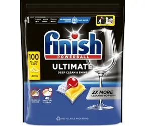 FINISH Powerball Ultimate Deep Clean and Shine 100 ks Lemon / Tablety do umývačky