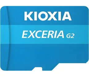 KIOXIA EXCERIA G2 microSDXC 128GB + adaptér / Class 10 / UHS-I U3 / A1 / V30 / čítanie: 100MBs / zápis: 50MBs