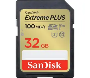 SanDisk Extreme PLUS SDHC 32GB / Pamäťová karta / UHS-I U3 / Class 10 / čítanie 100 MB/s / zápis 60 MB/s