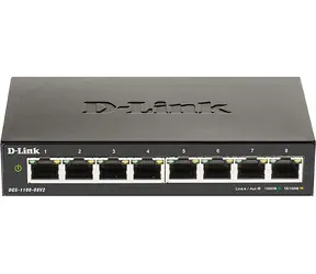 D-Link DGS-1100-08V2 / Switch / 8x Gigabit RJ45 / SMART managed / fanless