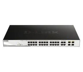 D-Link DGS-1210-28P / Gigabit PoE SMART Switch / 24x gigabit RJ45 / 4X gigabit SFP / PoE 193W