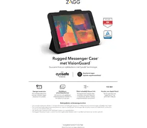 ZAGG Rugged Messenger čierna / klávesnica + obal pre iPad 9.7" / odolné puzdro so stojanom / držiak na Apple Pencil