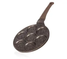 Banquet Granite Brown Smile / Panvica na lievance / 7 lievancov / nepriľnavý povrch / 26 cm