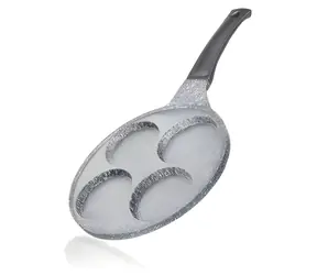 BANQUET Panvica na lievance Granite Grey 26 cm / Nepriľnavý povrch / 4 jamky