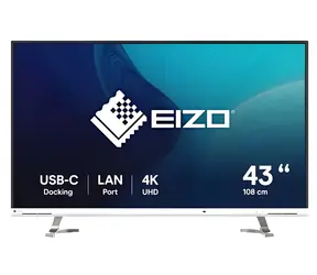 42.5" Eizo EV4340X-WT biela / Monitor / IPS / 4K UHD / USB-C / KVM / Repro