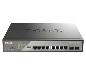 D-Link DSS-200G-10MPP / Switch / 10- Port gigabit / PoE++ (802.3bt) / agregácia