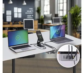 StarTech 4- Port USB-C Charger 240W sivá / Nabíjačka / 4X USB-C / 240 W / rýchle nabíjanie