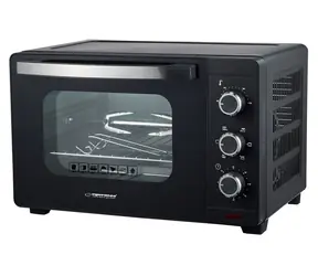 Esperanza EKO006N čierna / Elektrická mini rúra / konvekcia / ražeň / 1600 W / 25 l / časovač