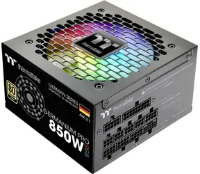 Thermaltake Germanium Pro RGB 850W čierna / PC napájací zdroj / ATX 3.1 / 80 PLUS Gold / 12 +4 pin / RGB