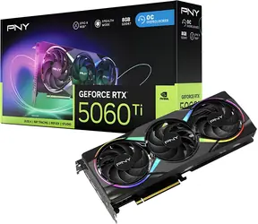 PNY GeForce RTX 5060 Tí ARGB OC 8GB / Grafická karta / 2407 - 2692 MHz / 8GB GDDR7 / 128-bit / 1x HDMI + 3x DP / 650W