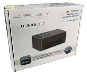 LC Power LC-DOCK-U3-V / Dokovacia stanica pre HDD / SATA / USB 3.0 / Funkcia kopírovania