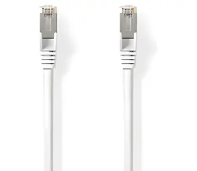 Nedis Cat 8.1 biela / Sieťový kábel / S/FTP / RJ45 - RJ45 / 10 m / LSZH