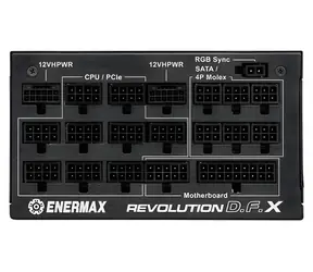 Enermax ERT1650EWT Revolution DFX 1650W biela / Napájací zdroj / ATX12V 3.1 / 80 PLUS Gold / modulárne káble / RGB