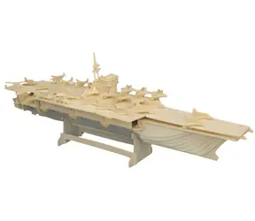 Woodcraft 3D puzzle Lietadlová loď prírodná / od 8 rokov / Obtiažnosť: stredná