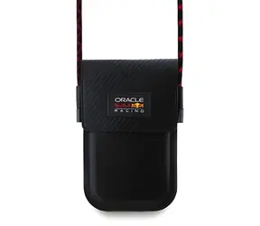 Red Bull PU Carbon čierna / Taška na telefón / slot na karty / 130×175 mm