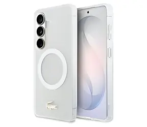 Lacoste Frosted FINISH Gold Logo biela / Zadný kryt / Samsung Galaxy S26 / PC/TPU / magnetický