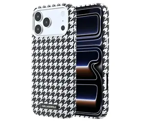 Karl Lagerfeld Houndstooth Resin Plate čierna