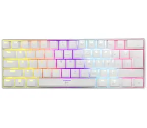 White Shark SHINOBI 2 biela / Herná mechanická klávesnica / US layout / červené spínače / USB