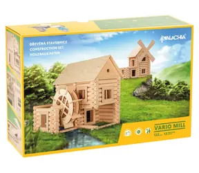 WALACHIA Drevená stavebnica Vario Mill / 122 dielov / od 5 rokov / Obtiažnosť: nízka