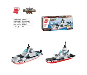 QMAN Aircraft Carrier 1406-3 Loď Sea Wolf Class SSN 2v1 / Stavebnica / 74 dielikov / od 6 rokov