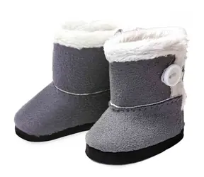 Petitcollin Zimné topánky šedé / pre bábiky 28 cm / od 3 rokov