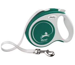 FLEXI Vodítko Comfort PLUS S 5 m zelené / Samonavíjacie / Do 15 kg / Soft Grip rukoväť