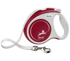 FLEXI Vodítko Comfort PLUS S 5 m červené / Samonavíjacie / Do 15 kg / Soft Grip rukoväť