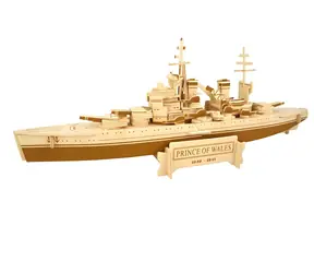 Woodcraft Drevené 3D puzzle Bojová loď Prince of Wales / od 8 rokov / Obtiažnosť: stredná
