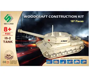 Woodcraft Drevené 3D puzzle tank IS 2 / 187 dielikov / od 8 rokov / Obtiažnosť: stredná